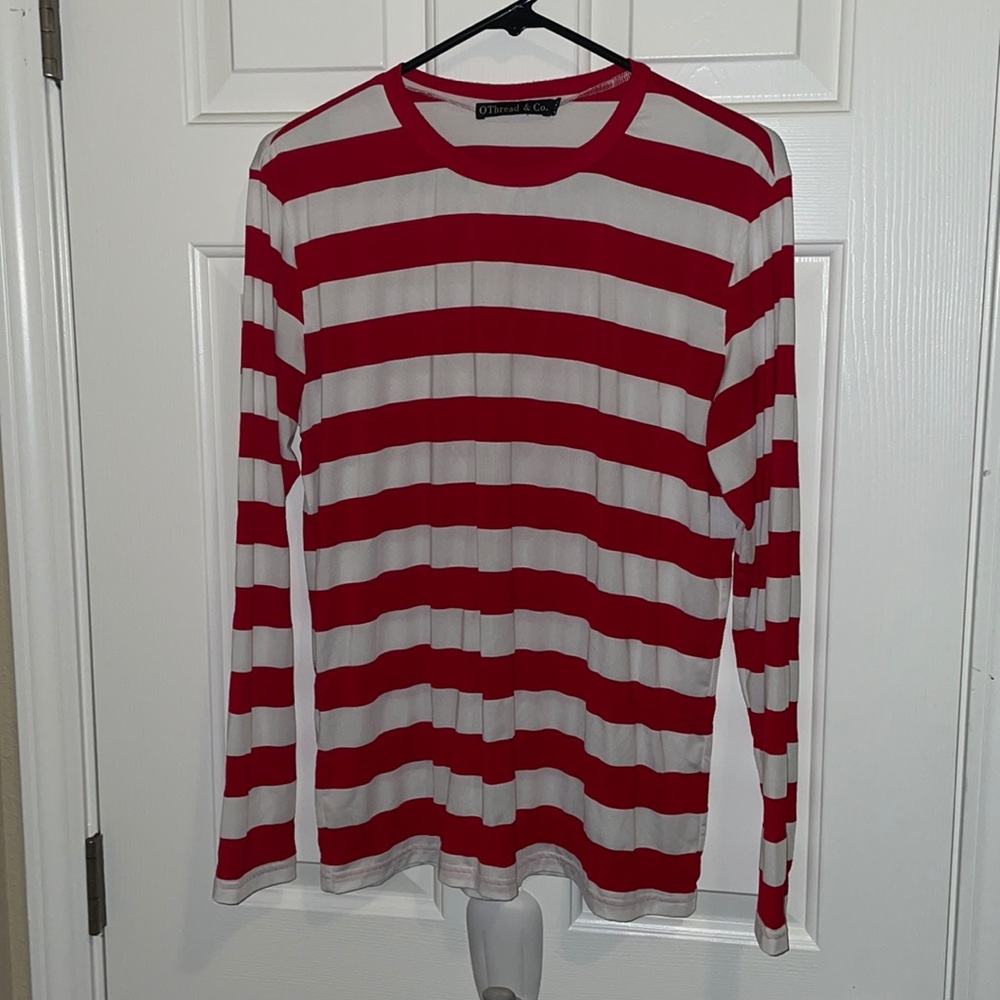 Waldo red/white striped shirt